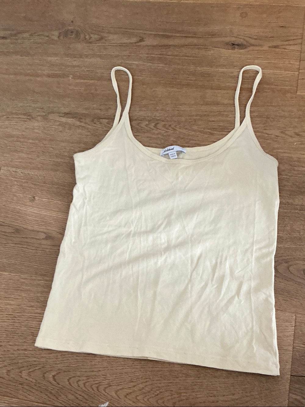 Women's Cream Spaghetti Strap Camisole Tank